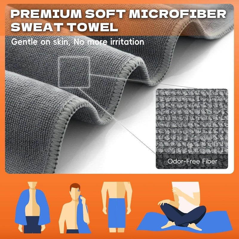 SOOWASH Camping Towels Quick Dry Sweat Towels for Gym, Absorbent Fast Drying Lightweight 27 inch X 55 inch Negative Ions Odorless Gym Towels for Men & Women,Yoga Sports Travel Outdoor (Large Gray) - Image 5